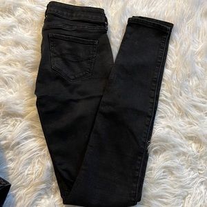 Size 00 Abercrombie & Fitch Jeans Dark black wash skinny